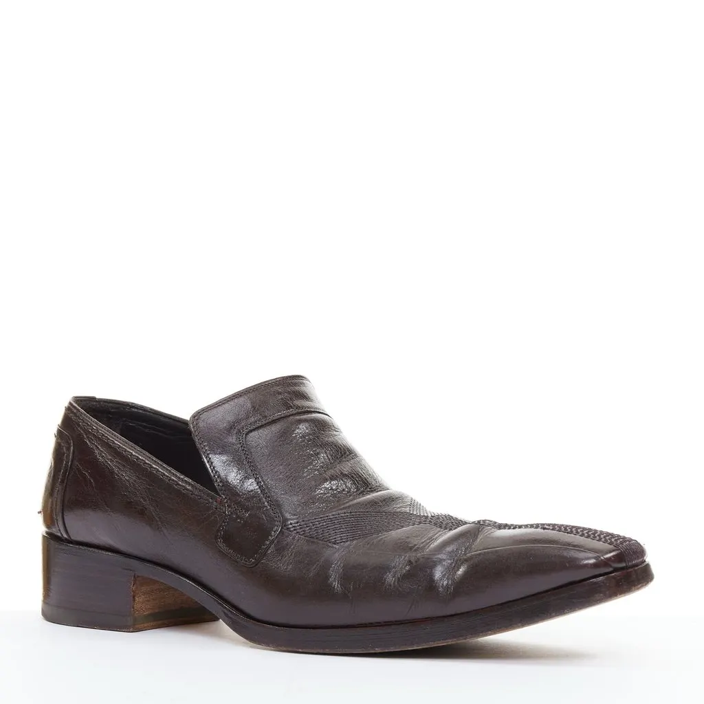 Saint Laurent Brown Leather Lace ups Brown Leather Fair - Inside View