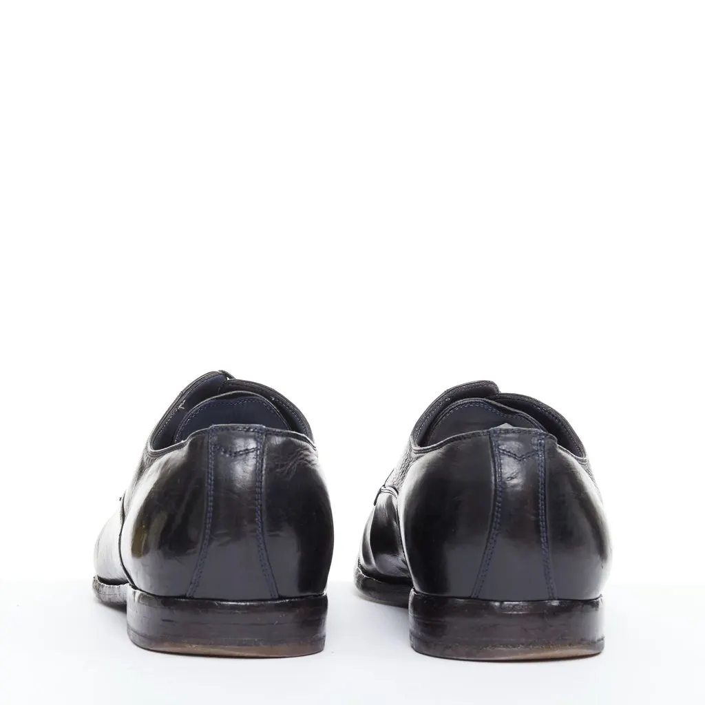 Dolce & Gabbana Black Leather Lace ups Black Leather Fair - Box View
