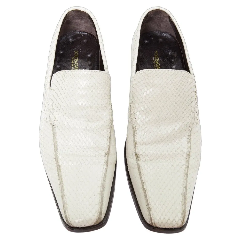 Dolce & Gabbana White Leather Lace ups White Leather Fair - Front View