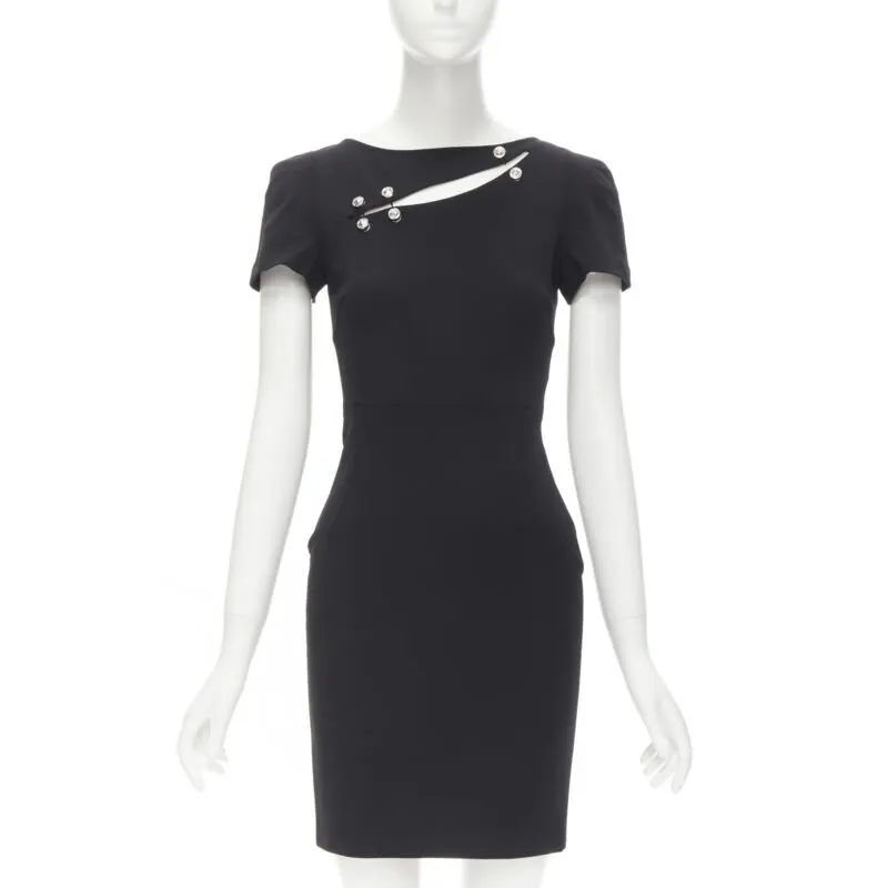 Versus Lionhead Punk Dress Black Viscose Never worn - Front View