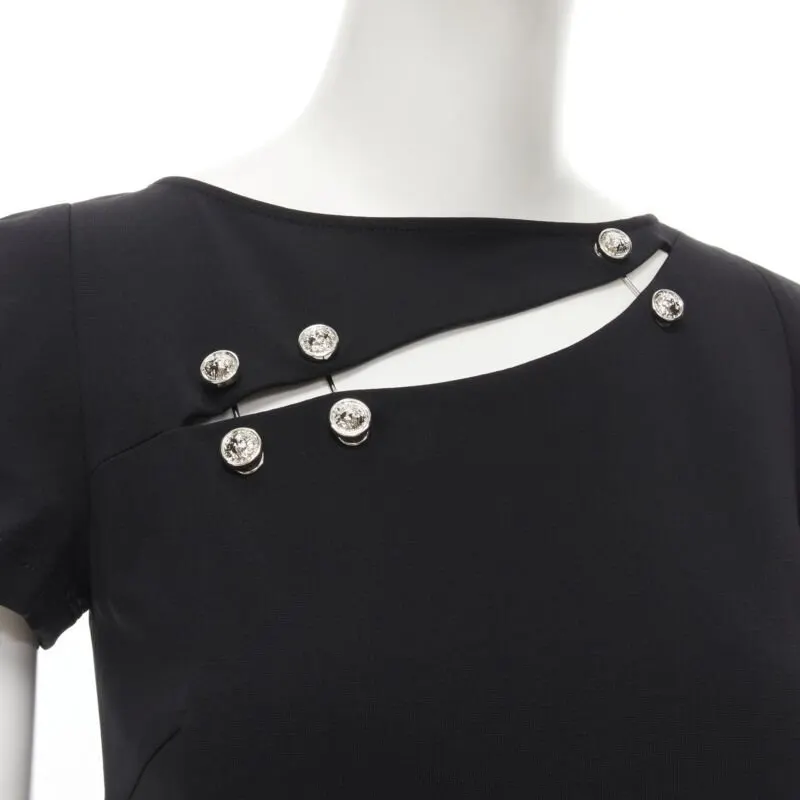 Versus Lionhead Punk Dress Black Viscose Never worn - Back View