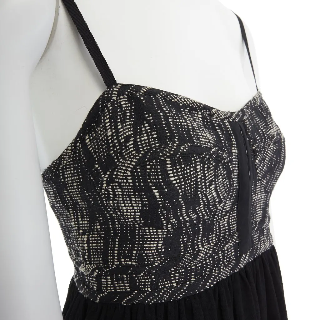 Proenza Schouler Tweed Flounce Dress Grey Acetate Very good - Back View
