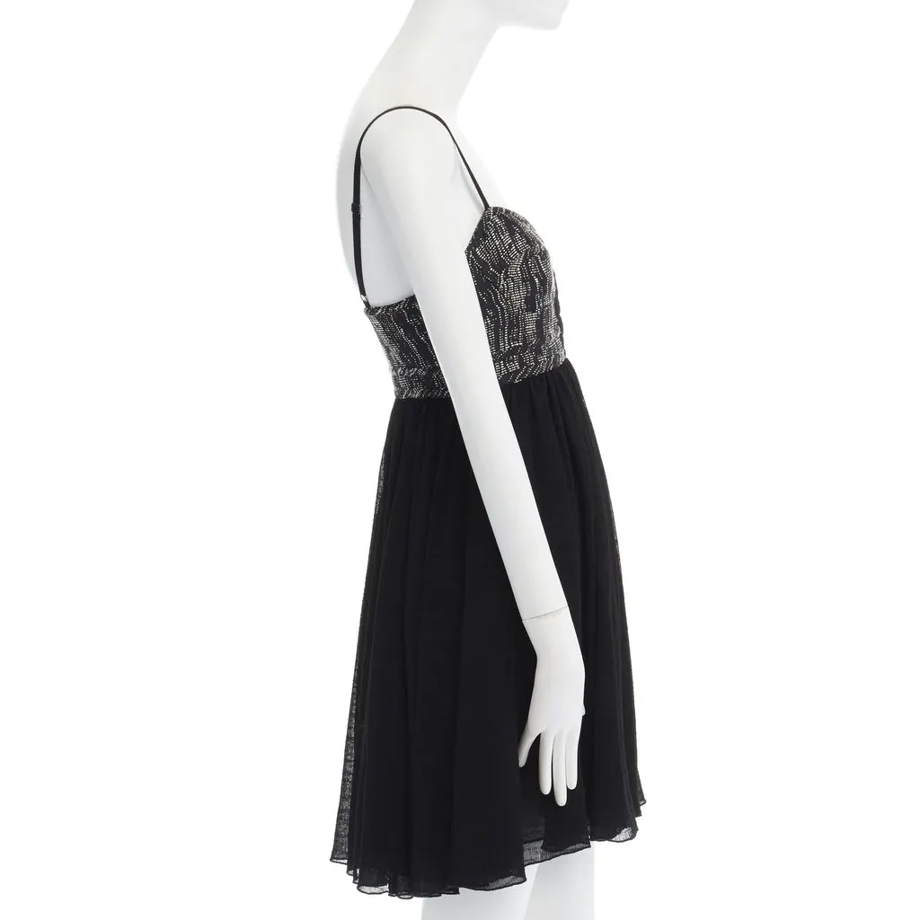 Proenza Schouler Tweed Flounce Dress Grey Acetate Very good - Model View