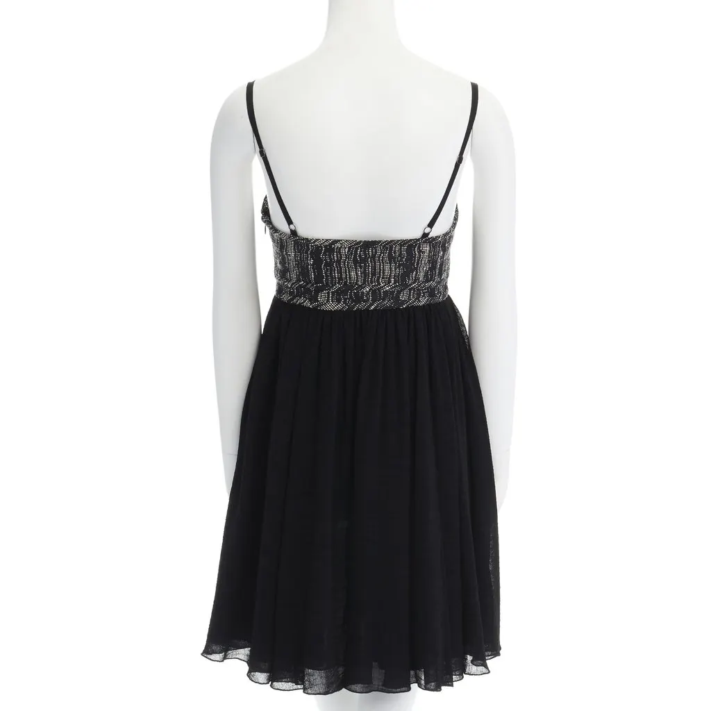 Proenza Schouler Tweed Flounce Dress Grey Acetate Very good - Box View