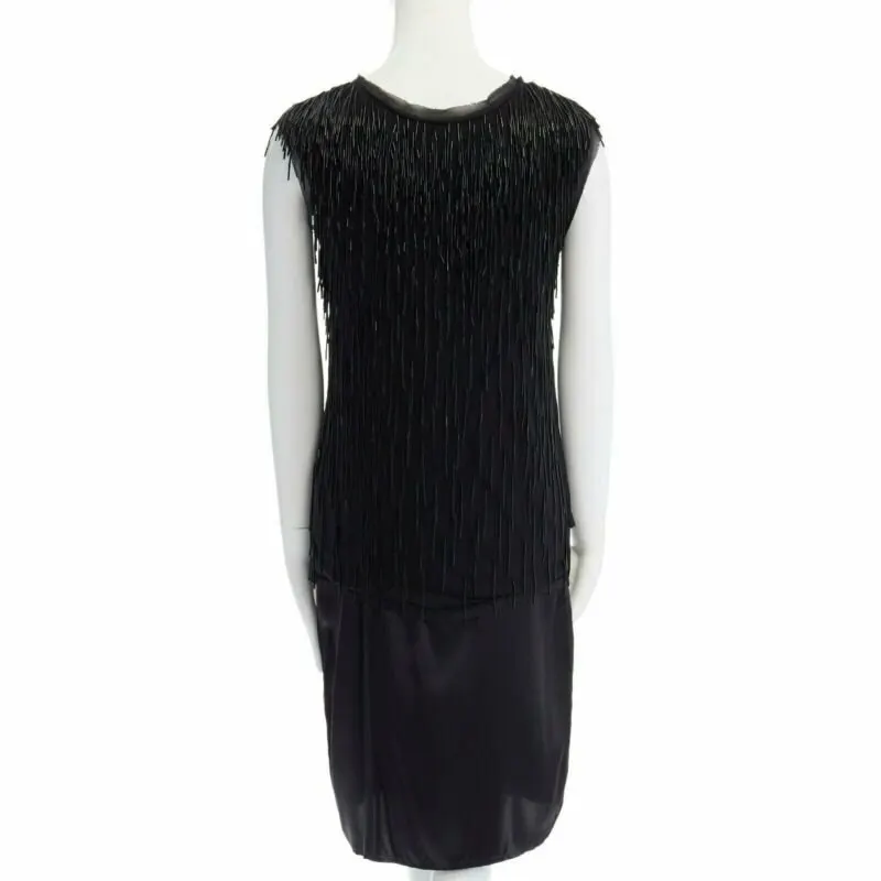 Lanvin Beaded Flapper Dress Black Cotton Very good - Box View