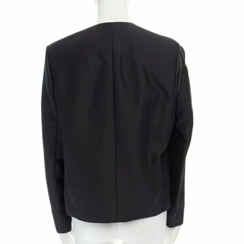 Balenciaga Black Leather Jacket Black Cotton Never worn, with tag - Box View