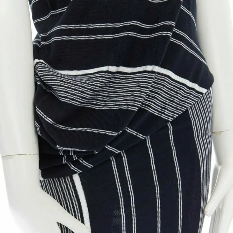 Stella McCartney Stripe Knit Dress Black Cotton Never worn, with tag - Back View