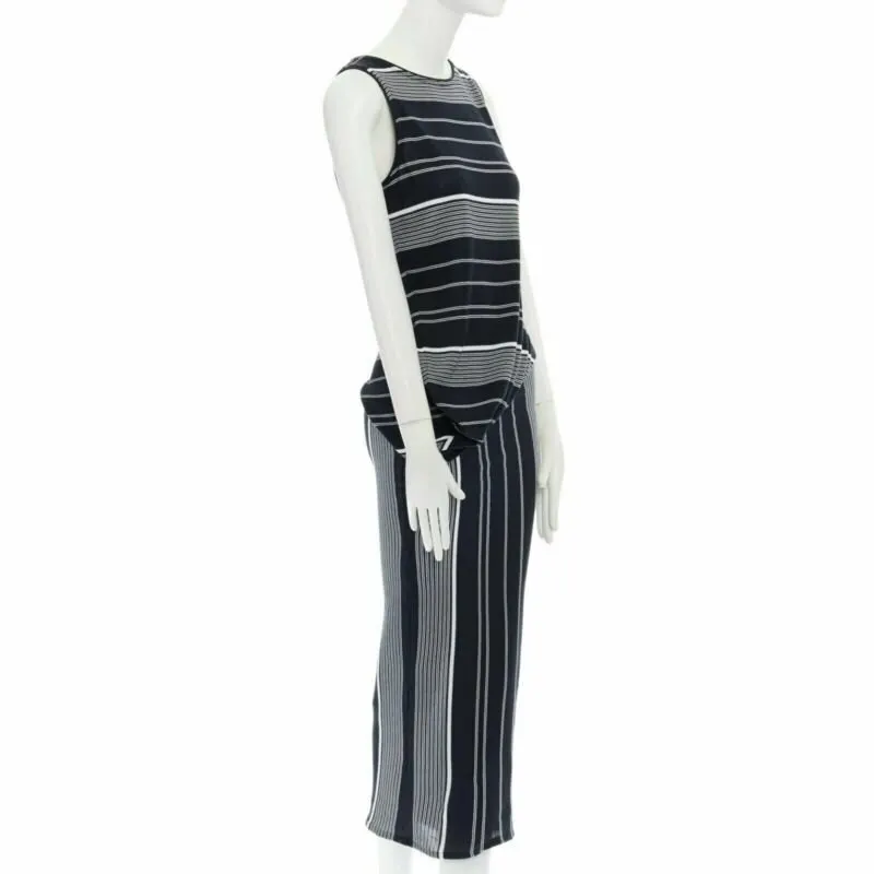 Stella McCartney Stripe Knit Dress Black Cotton Never worn, with tag - Inside View