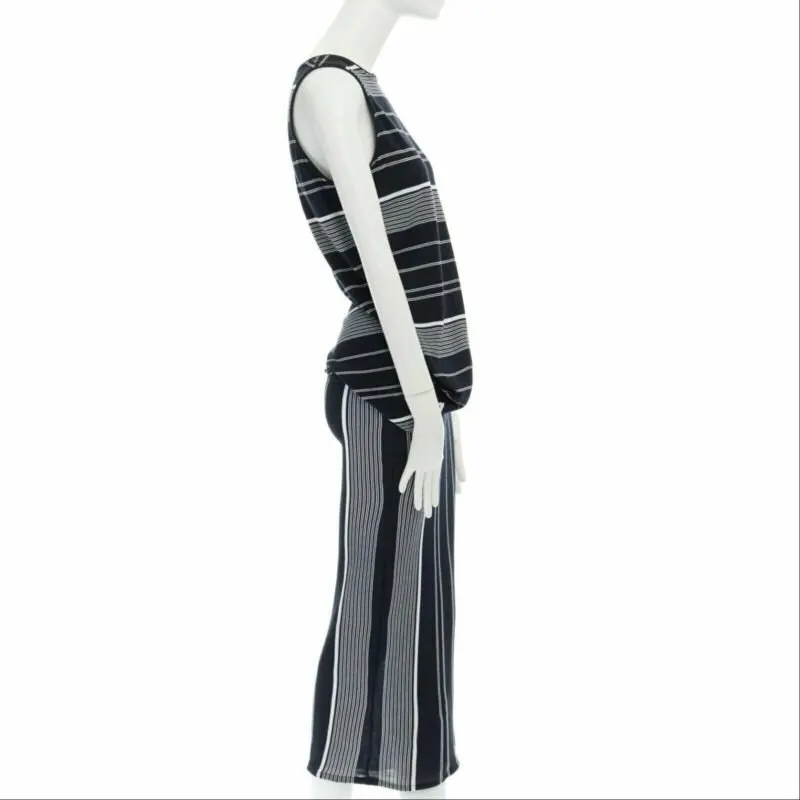 Stella McCartney Stripe Knit Dress Black Cotton Never worn, with tag - Model View