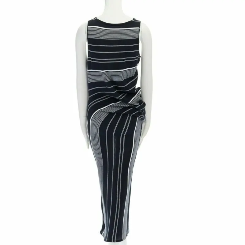 Stella McCartney Stripe Knit Dress Black Cotton Never worn, with tag - Box View