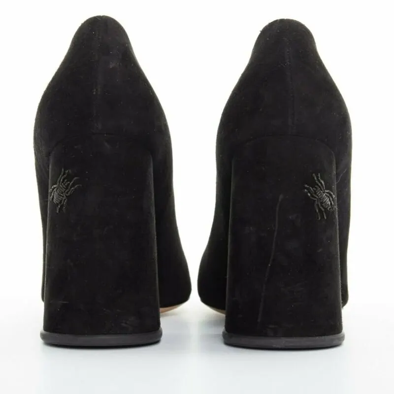 Charlotte Olympia Spider High Heels Black Suede Good - Box View