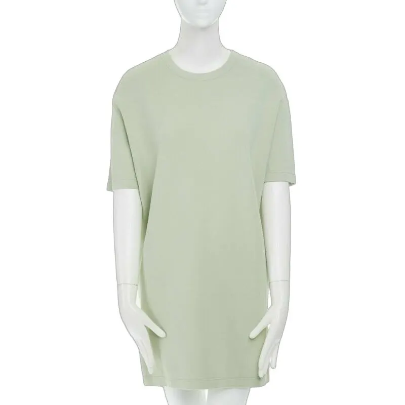 Valentino Crepe Lace Dress Green Cotton Very good - Front View
