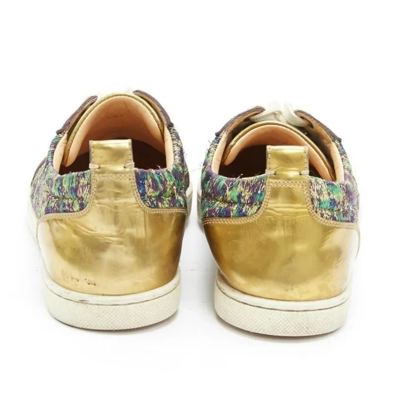 Christian Louboutin Crystal Toe Sneakers Black Leather Very good - Box View