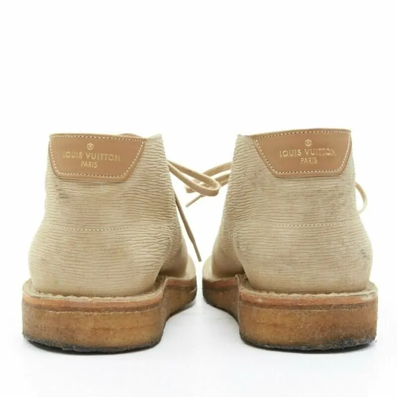 Louis Vuitton Chain Harness Ankle Boots Brown Suede Fair - Box View