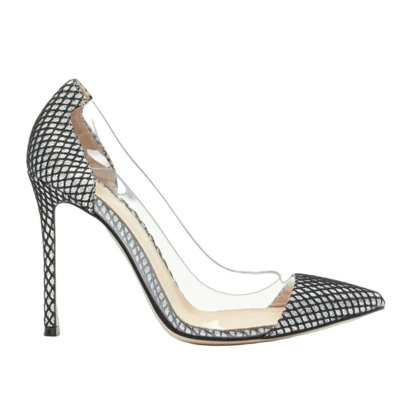 Gianvito Rossi Gianvito Rossi Plexi Silver Leather Never worn - Front View