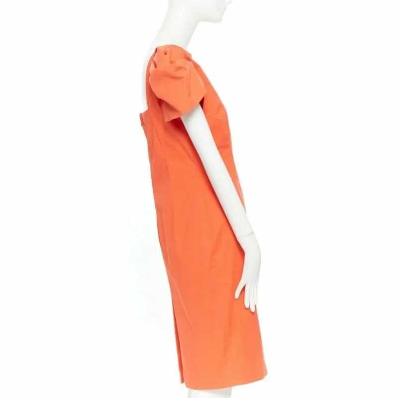 Dsquared2 Ruche Puff Dress Red Cotton Very good - Box View
