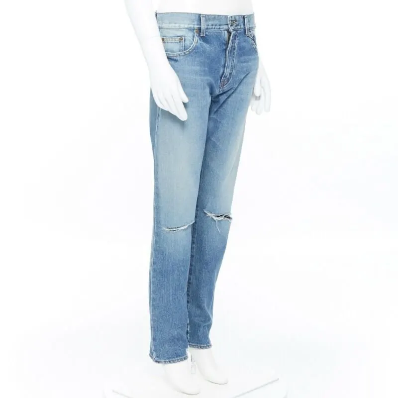 Saint Laurent Blue Cotton Jeans Blue Cotton Never worn, with tag - Inside View