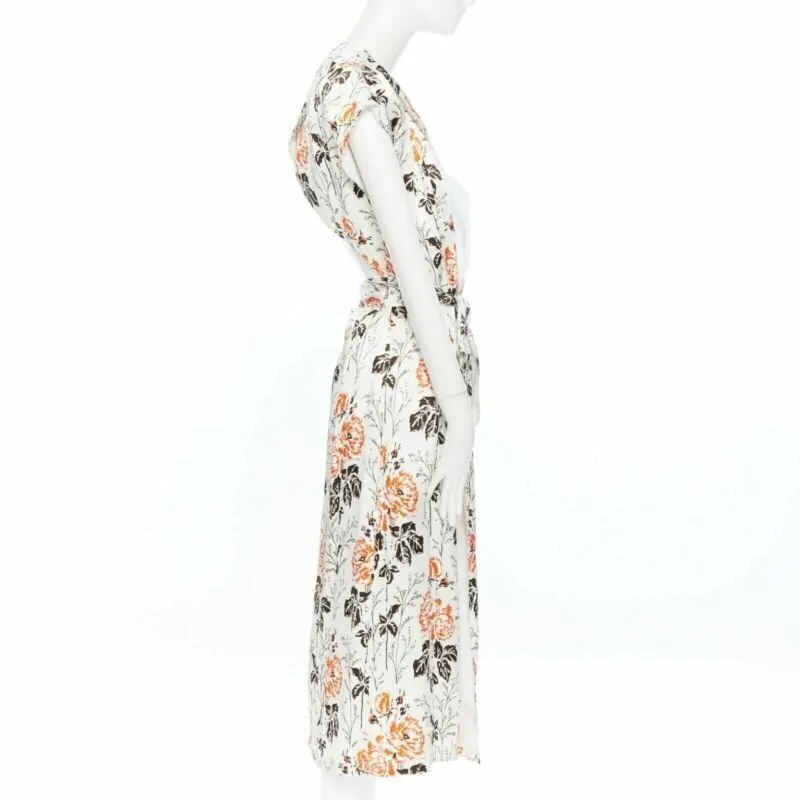 Victoria Beckham Open Back Dress Beige Viscose Never worn, with tag - Model View