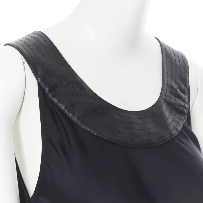 Victoria Beckham Satin Collar Dress Black Viscose Never worn, with tag - Back View