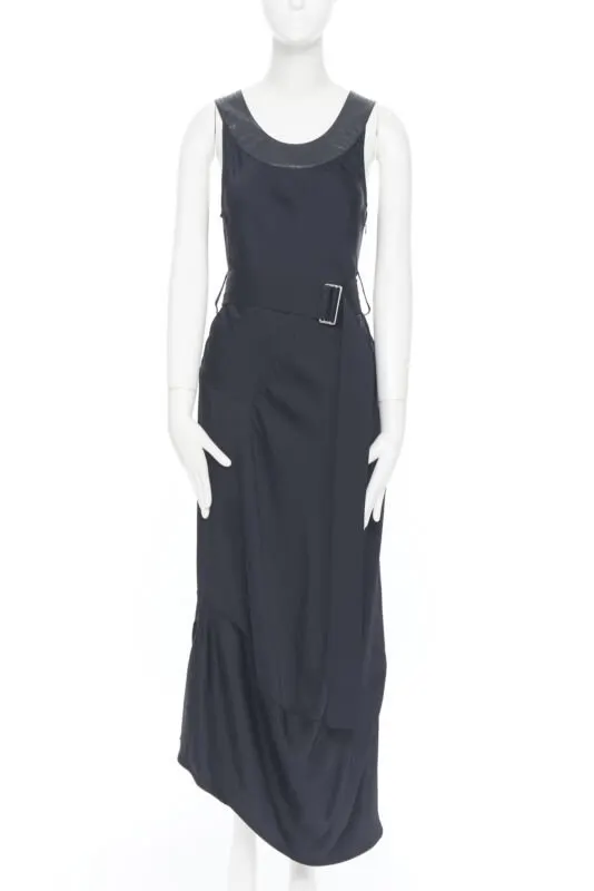 Victoria Beckham Satin Collar Dress Black Viscose Never worn, with tag - Inside View