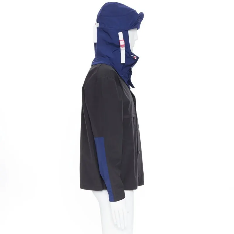 The North Face Blue Duty Jacket Black Cotton Never worn, with tag - Model View