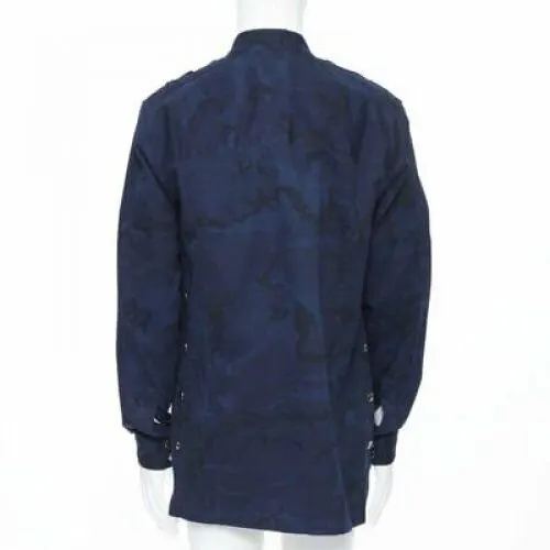 Balmain Military Shirt Jacket Blue Cotton Never worn, with tag - Box View