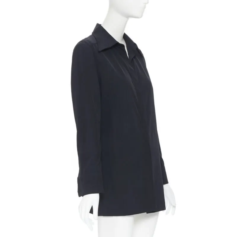 Gucci Wide Collar Shirt Black Polyester Good - Back View