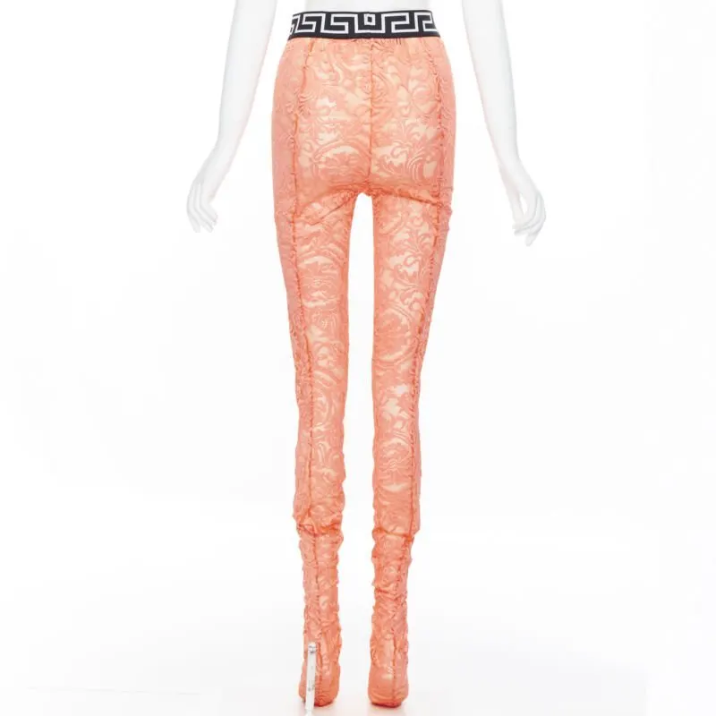 Versace Lace tights Blue Lace Never worn, with tag - Box View