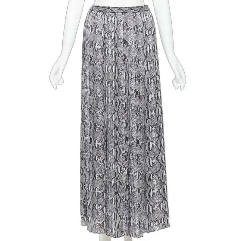 Michael Kors Scaled Leather Skirt Grey Polyester Never worn - Front View