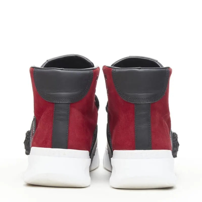 Versace Zucca Heel Sneakers Red Suede Good - Box View