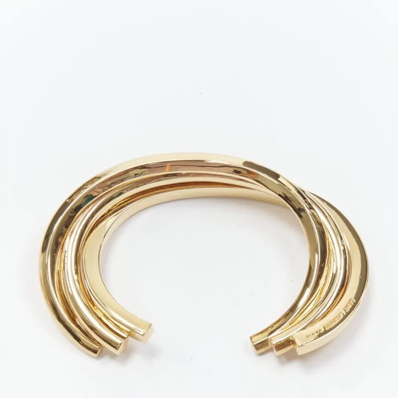 Saint Laurent Triple twist cuff Gold Metal Very good - Back View