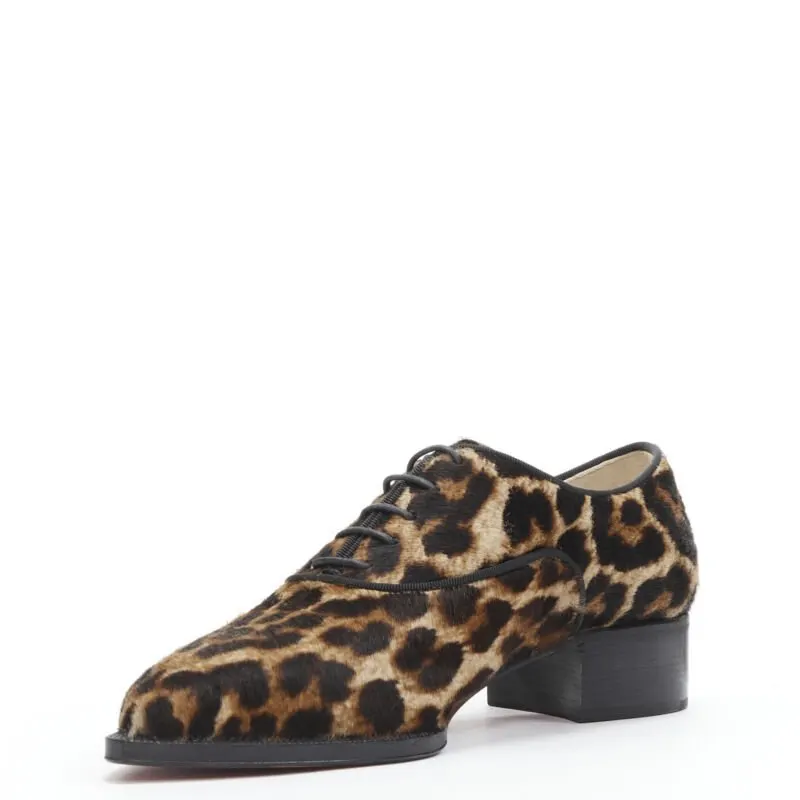 Christian Louboutin Zazou Brown Leather Never worn - Model View