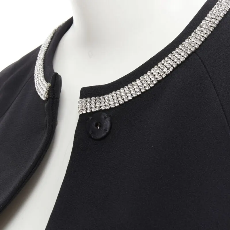 Dolce & Gabbana Black Rhinestone Dinner Jacket Black Never worn - Back View