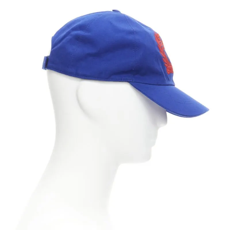 Versace Vintage Medusa Hat Blue Cotton Never worn, with tag - Model View