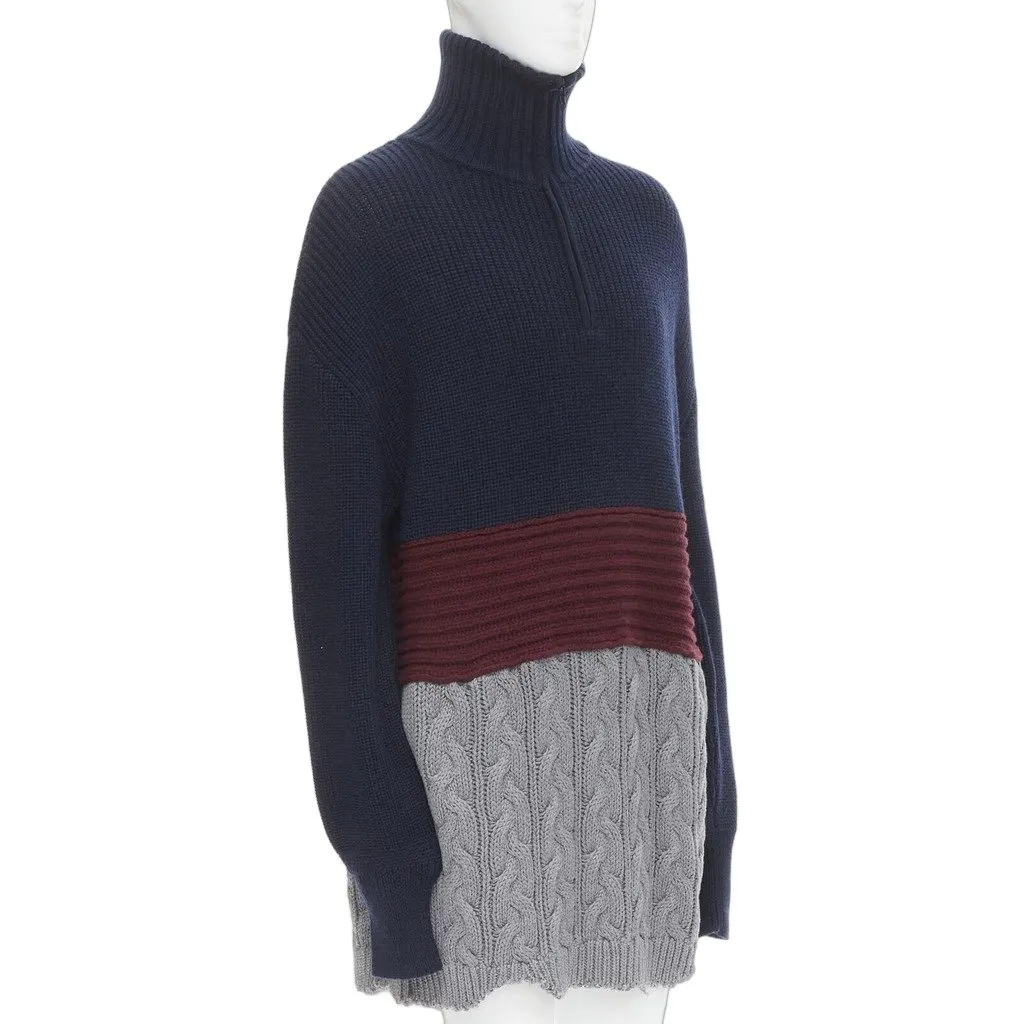 Balenciaga 555959 T1523 8496 Navy Wool Never worn, with tag - Front View