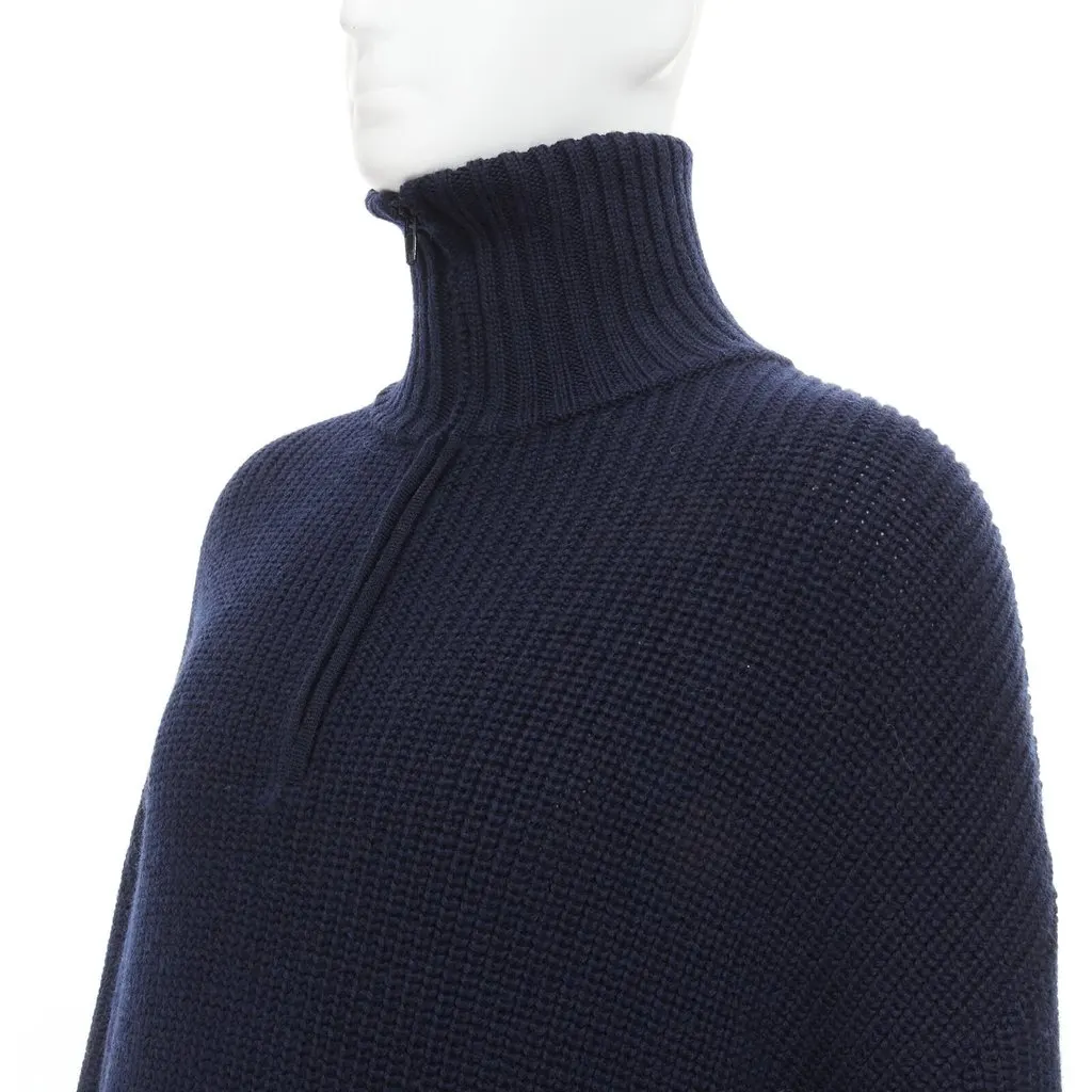Balenciaga 555959 T1523 8496 Navy Wool Never worn, with tag - Back View
