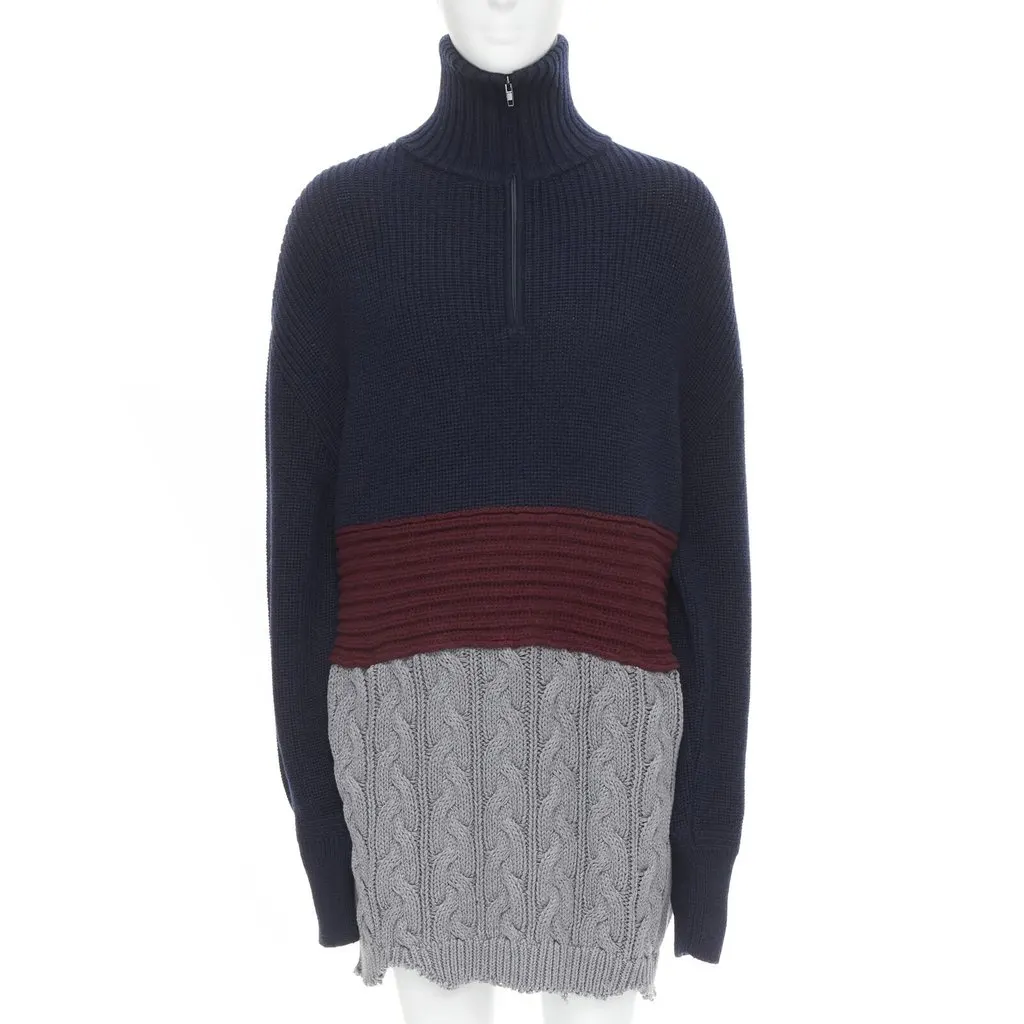 Balenciaga 555959 T1523 8496 Navy Wool Never worn, with tag - Inside View