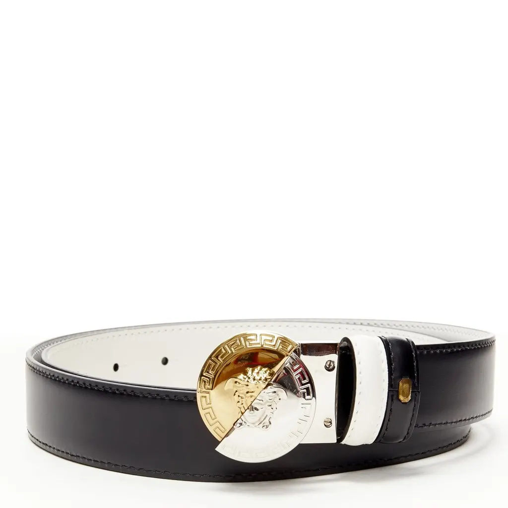 Versace DCU8330 DVTPH DBNVP Black Leather Never worn - Back View