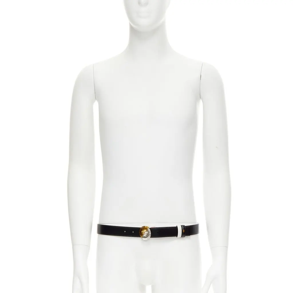 Versace DCU8330 DVTPH DBNVP Black Leather Never worn - Model View