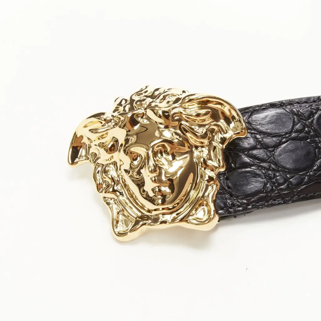 Versace DCU4140 DFCG D41OH Black Leather Never worn, with tag - Box View