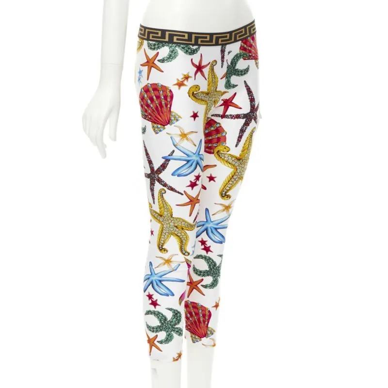 Versace Kids Greca Leggings MultiColor Polyamide Never worn, with tag - Inside View