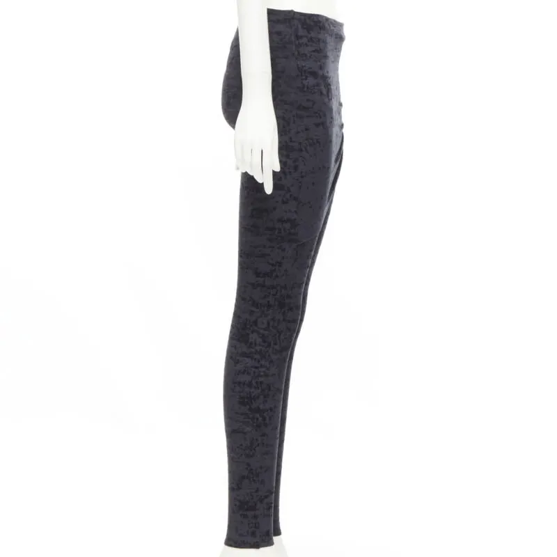 Balenciaga Velvet Draped Leggings Black Velvet Never worn, with tag - Model View