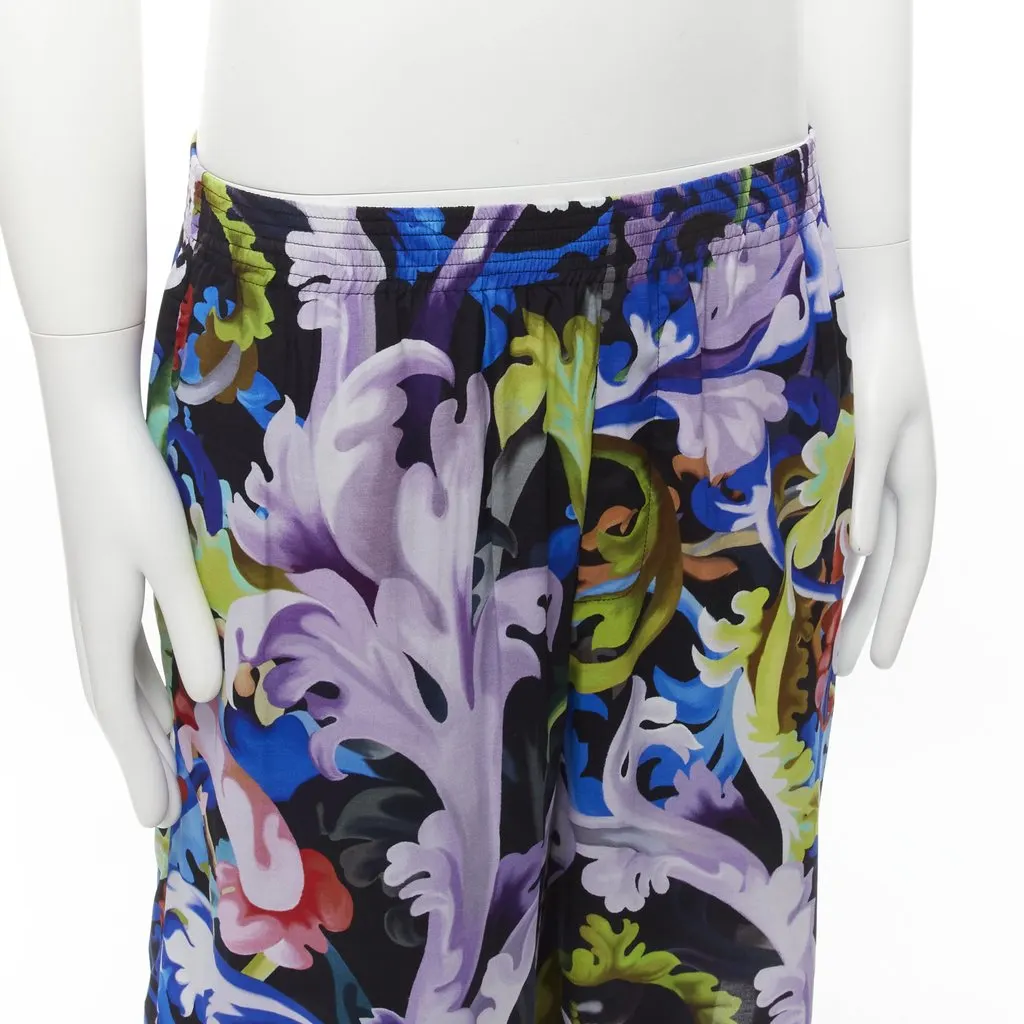 Versace Baroque Wide Shorts MultiColor Viscose Never worn, with tag - Back View
