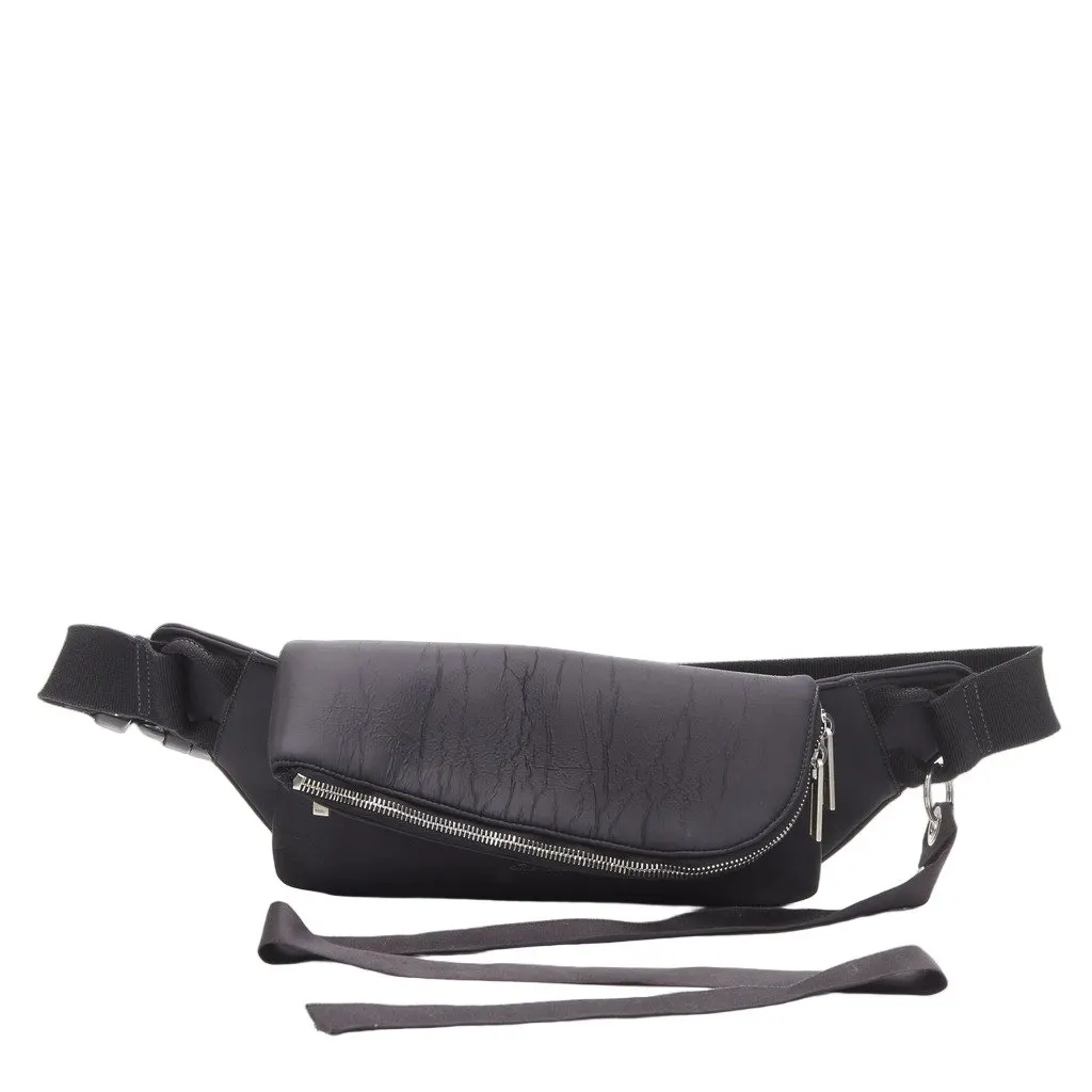Rick Owens Neoprene Belt Bag Black Rubber Never worn, with tag - Front View