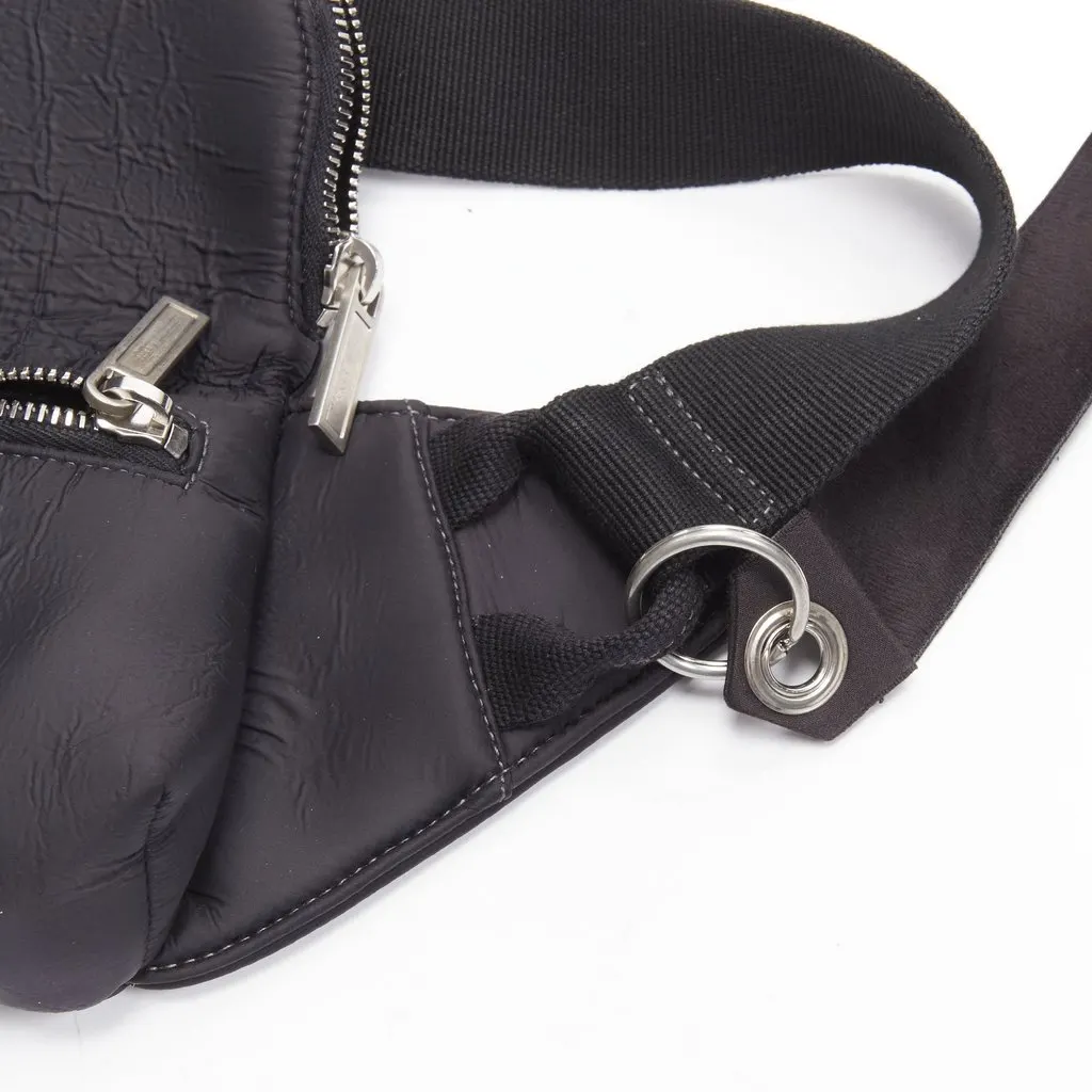 Rick Owens Neoprene Belt Bag Black Rubber Never worn, with tag - Model View