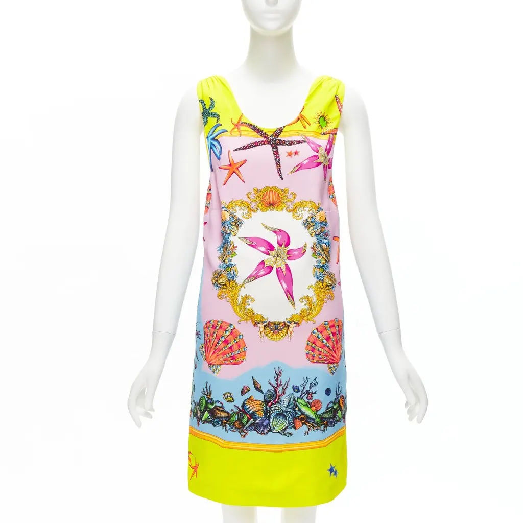 Versace Yellow Viscose Dress Yellow Viscose Never worn, with tag - Front View