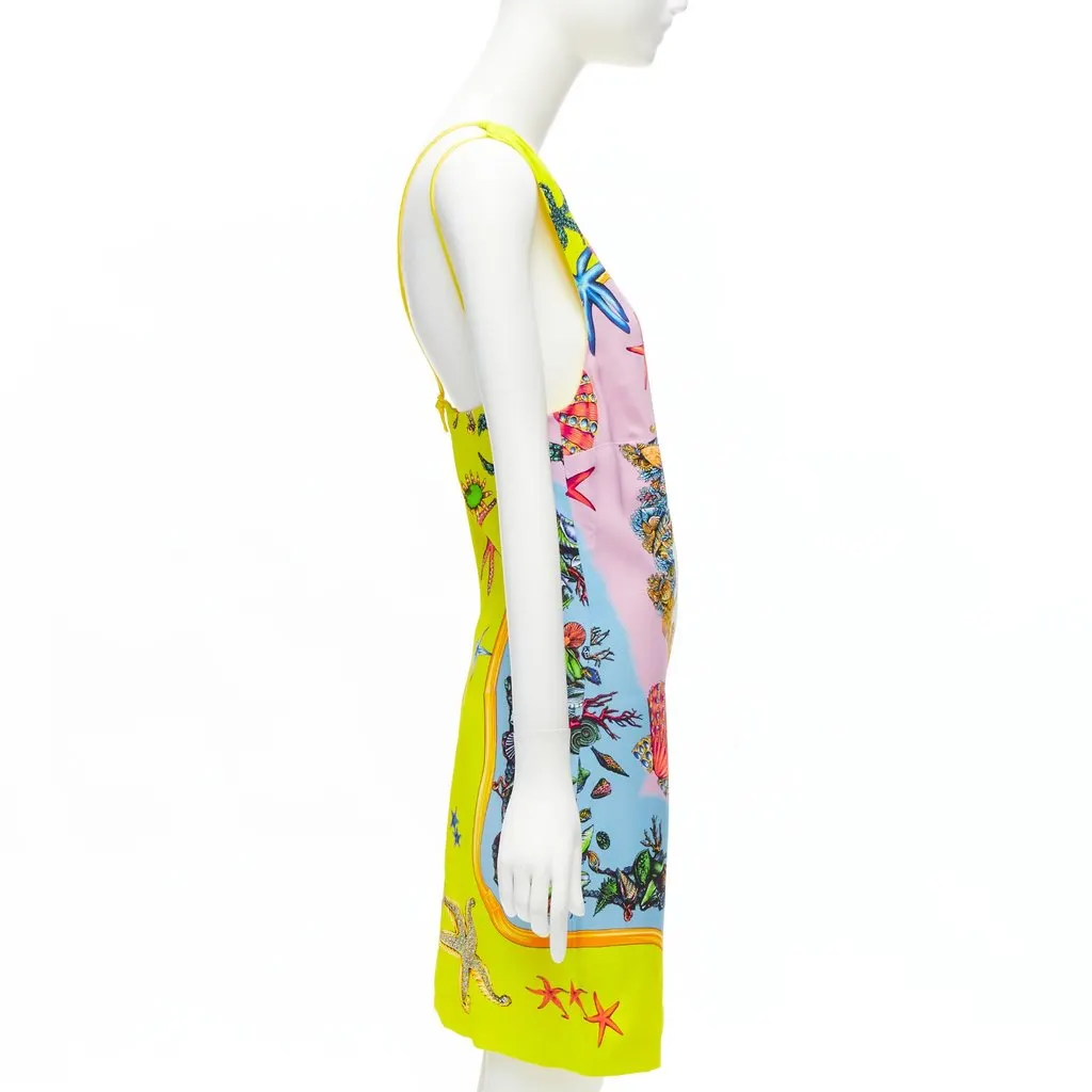 Versace Yellow Viscose Dress Yellow Viscose Never worn, with tag - Model View