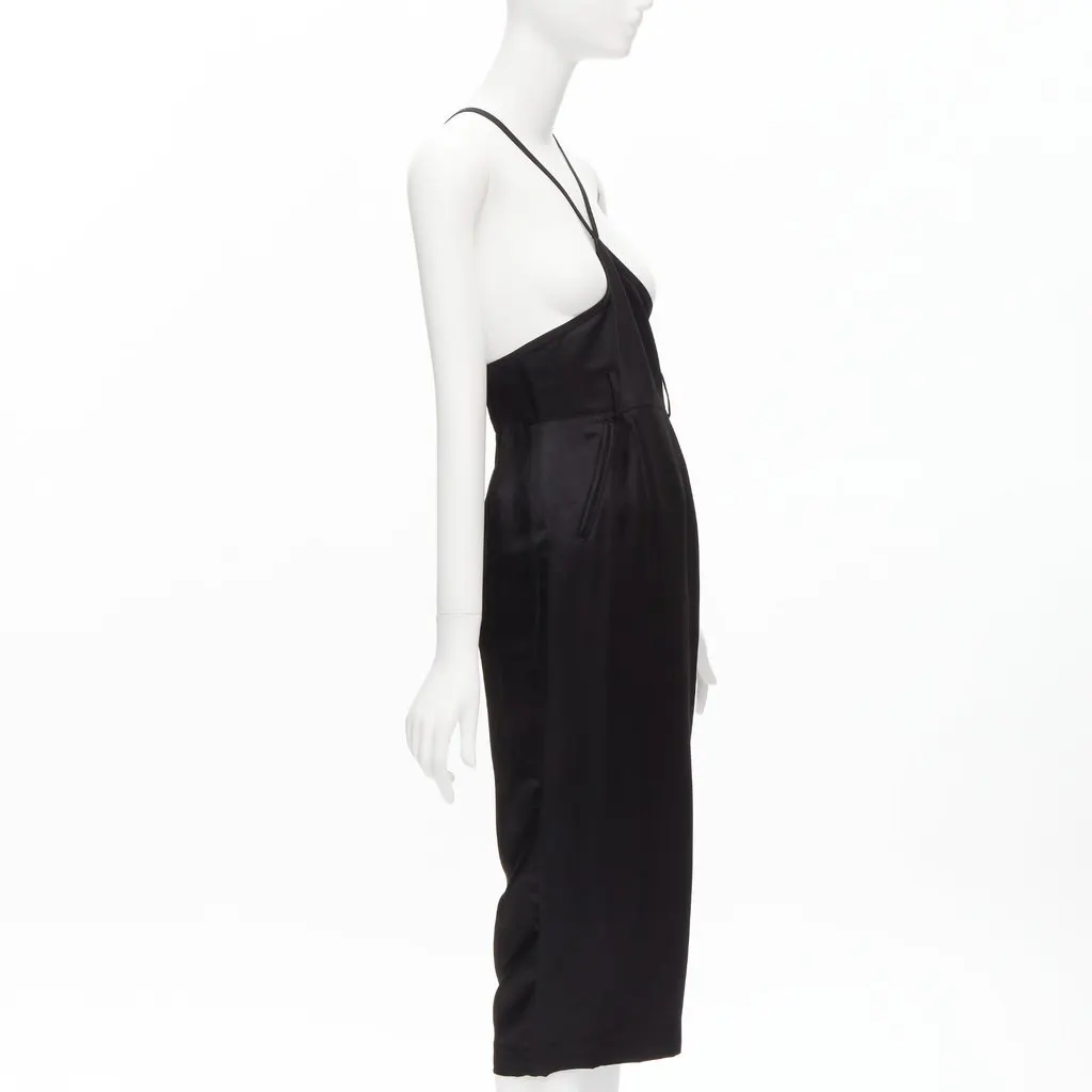 Jean Paul Gaultier Cross Strap Dress Black Polyester Good - Inside View