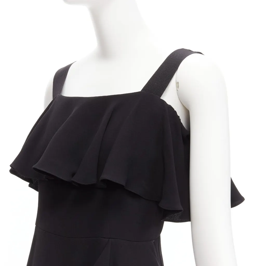 Alexander McQueen Flutter Cocktail Dress Black Silk Very good - Back View