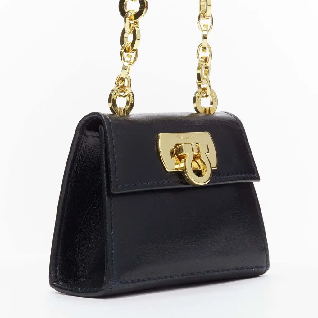 Salvatore Ferragamo GAncini Black Leather Very good - Inside View